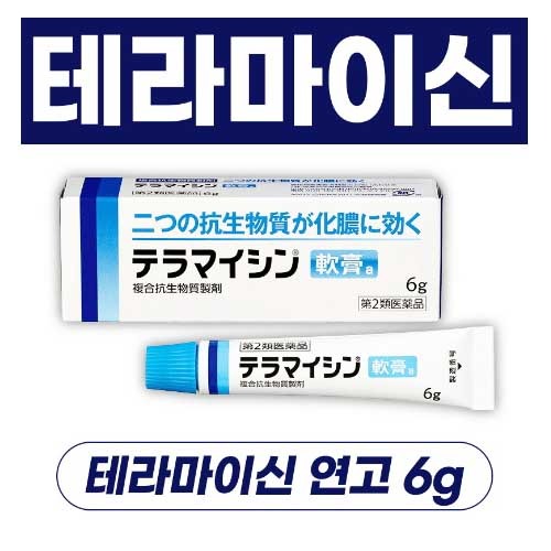 테라마이신 연고a 6g / 주부습진 피부질환 연고 / 화농성 에도 좋음