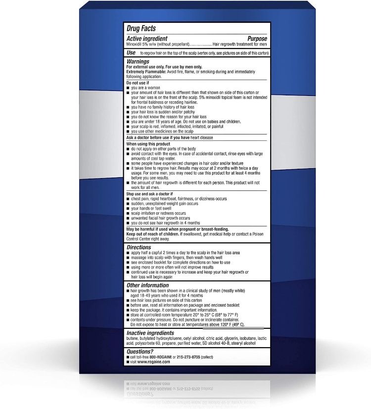 로게인폼 남성용 5% 미녹시딜 3개월분 (60g x 3캔)