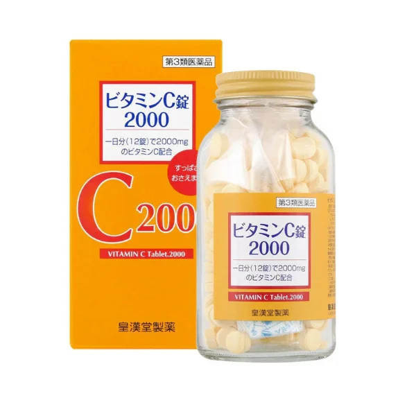 일본 비타민 C정 2000 쿠니키치, 1개, 240정 기미 주근깨 완화와 콜라겐 생성에 좋은 비타민C가 듬뿍 들어간 비타민