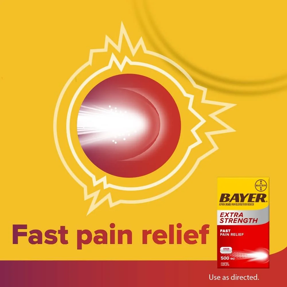 [Bayer] 바이엘 아스피린 500mg 100정 Extra Strength Aspirin 100 Coated Caplets
