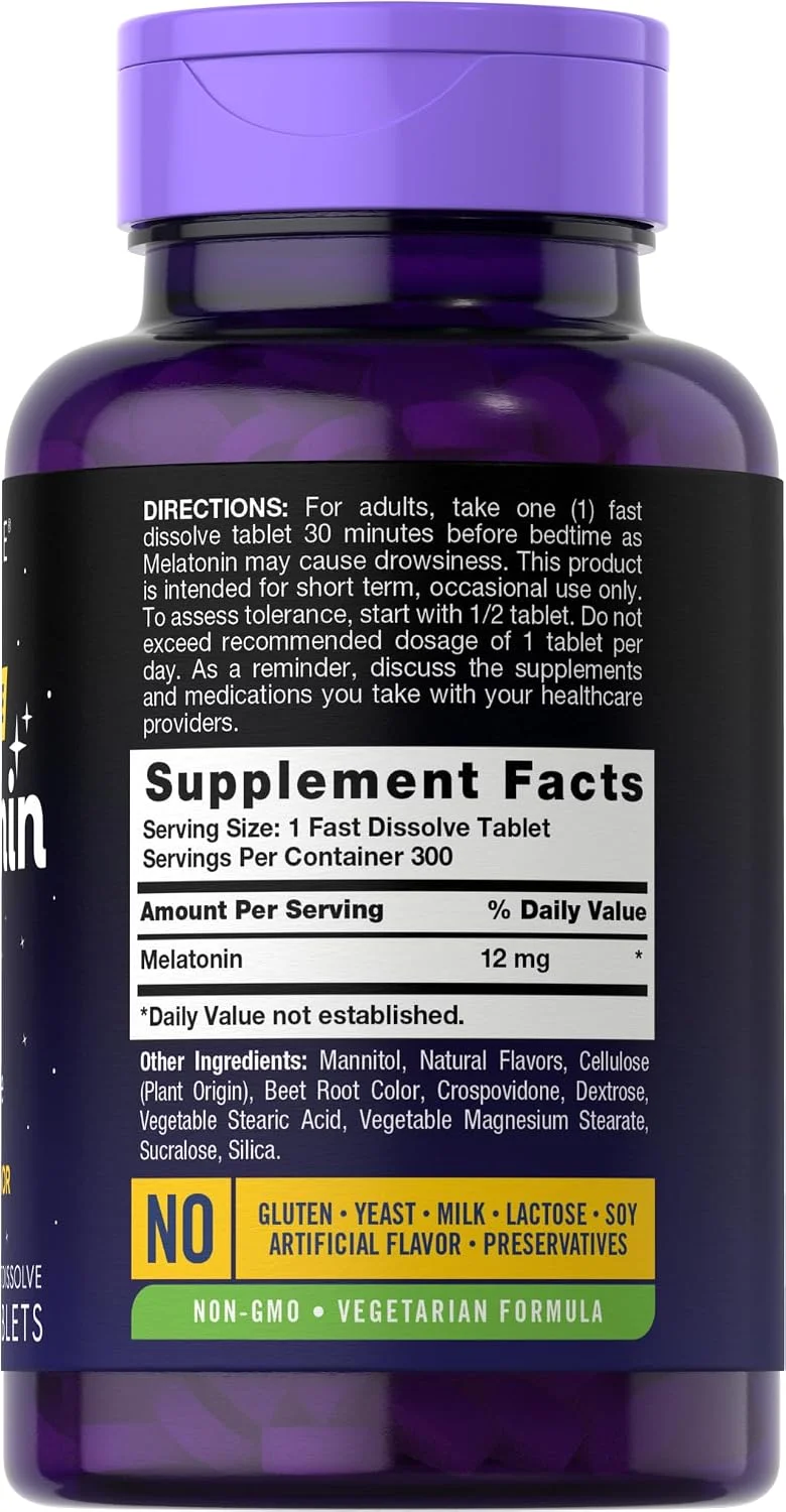 칼라일 멜라토닌 12mg 300정 글루틴프리