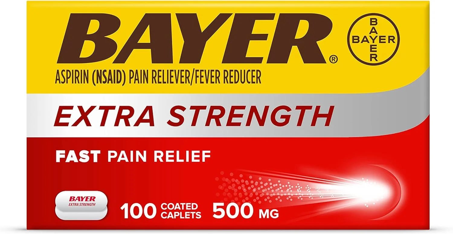 [Bayer] 바이엘 아스피린 500mg 100정 Extra Strength Aspirin 100 Coated Caplets