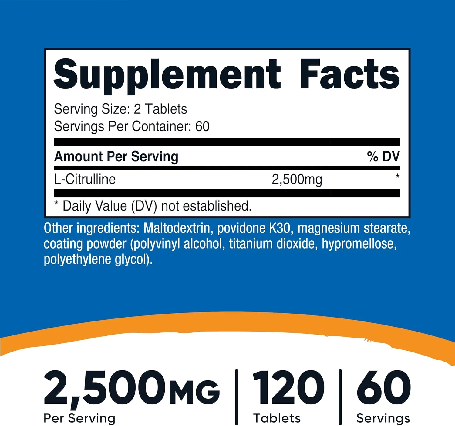 뉴트리코스트 L-시트룰린 2500mg 120정